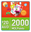 Buy MOLPoints Australia 2000 MOLPoints